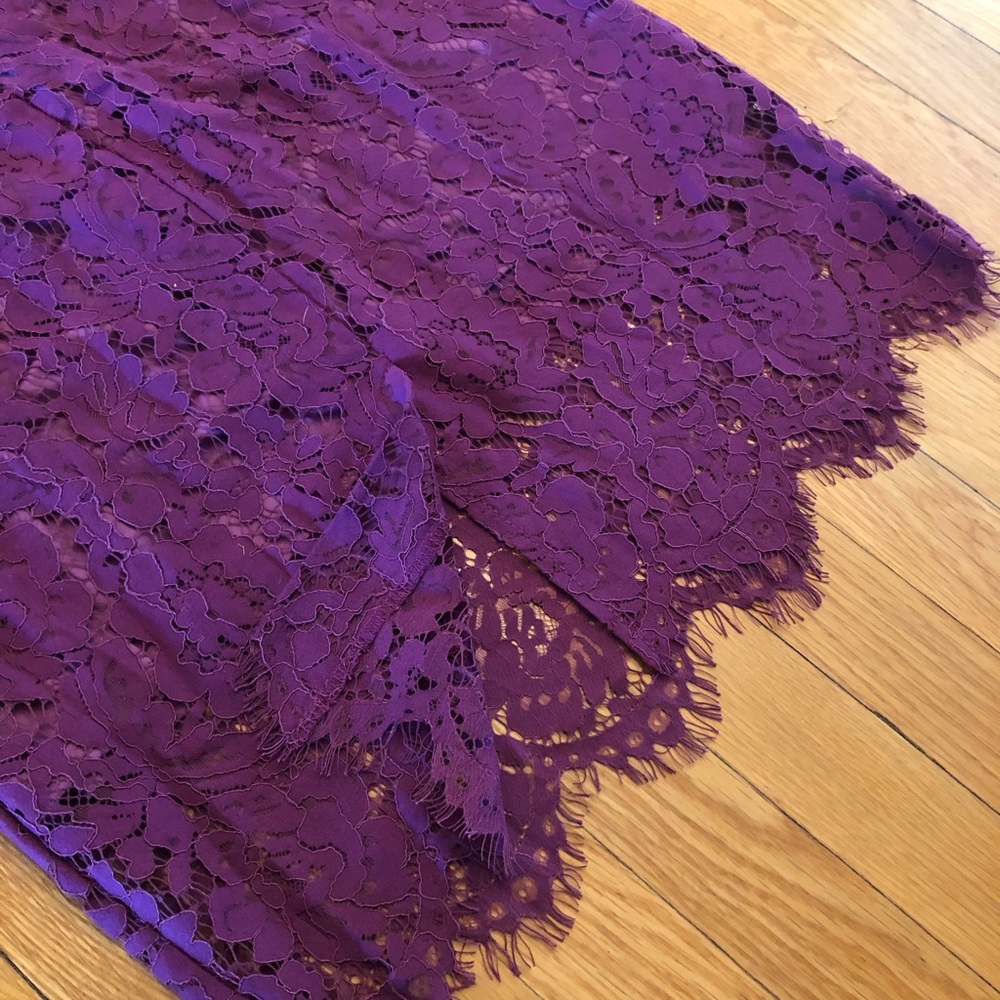NWT Plum Floral Lace cocktail dress - Picture 4 of 7